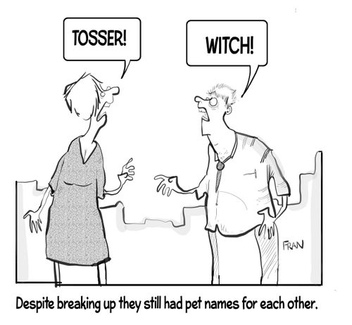 "Despite breaking up they still had pet names for each other."