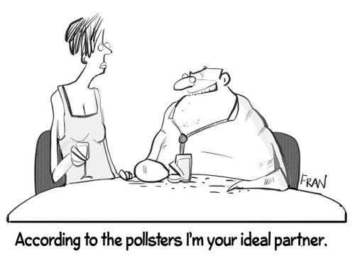 "According to the pollsters I'm your ideal partner."