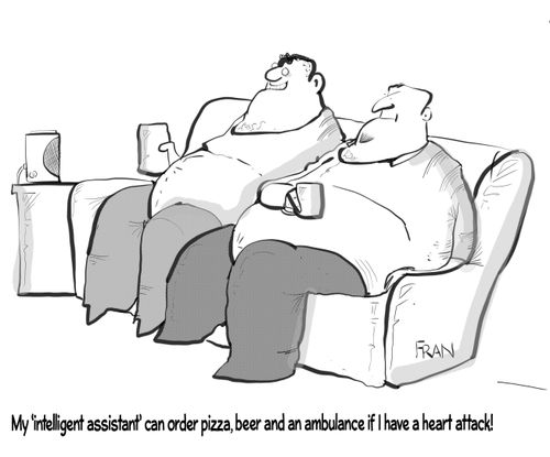 "My 'intelligent assistant' can order pizza, beer and an ambulance if I have a heart attack!"