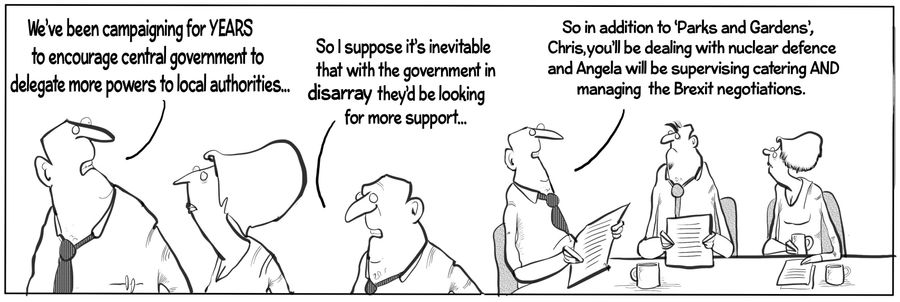 "We've been campaigning for years to encourage central government to delegate more powers to local authorities..."