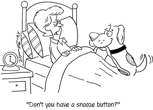 "Don't you have a snooze button?"