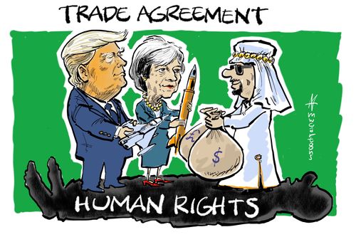 Saudi Arabia tramples on human rights, but this is ignored by those seeking trade agreements.