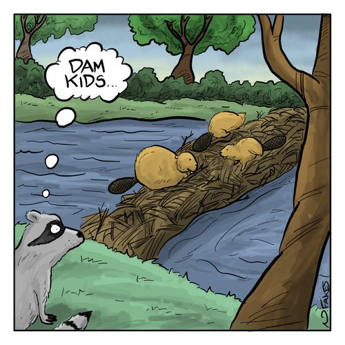 "Dam kids..."
