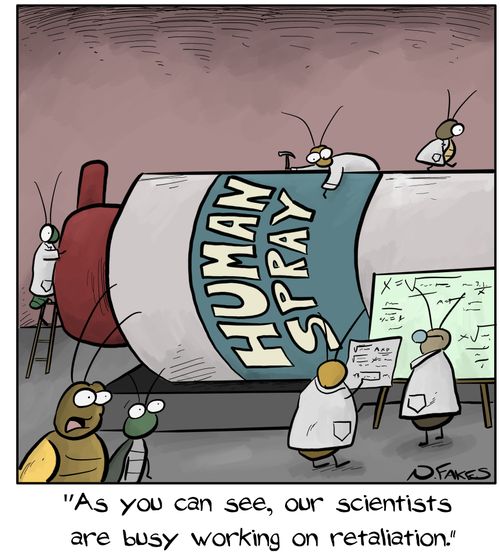 "As you can see, our scientists are busy working on retaliation."