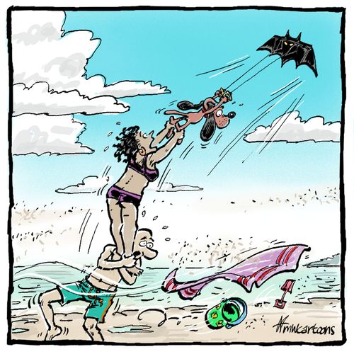 Flying the kite in strong winds