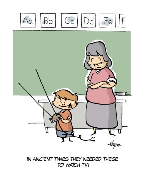 'In ancient times they needed these to watch TV!'
