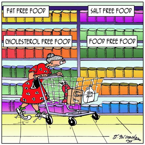 Fat Free Food, Salt Free Food, Cholesterol Free Food and Food Free Food.