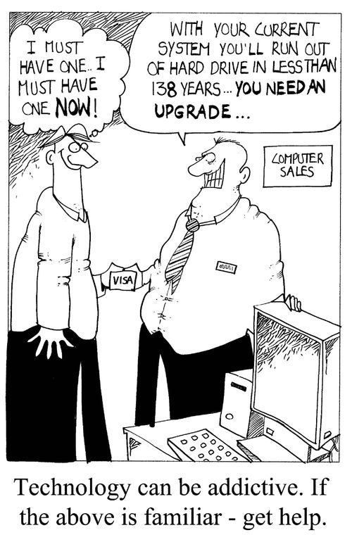 'Technology can be addictive. If the above is familiar - get help.'