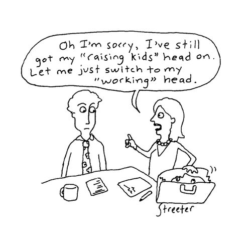 "Let me put on my 'working' head."