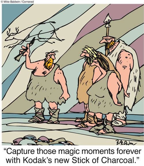 "Capture those magic moments forever with Kodak's new Stick of Charcoal."