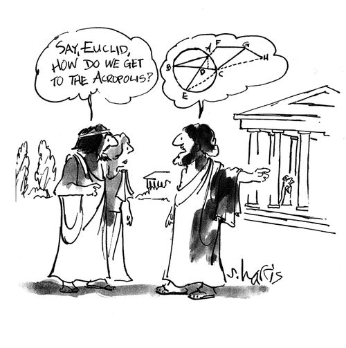 'Say, Euclid, how do we get to the Acropolis?'