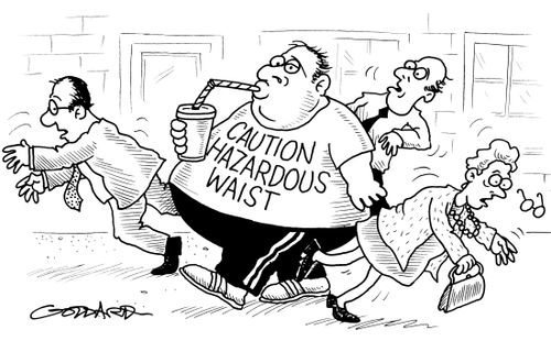 Caution - hazardous waist.