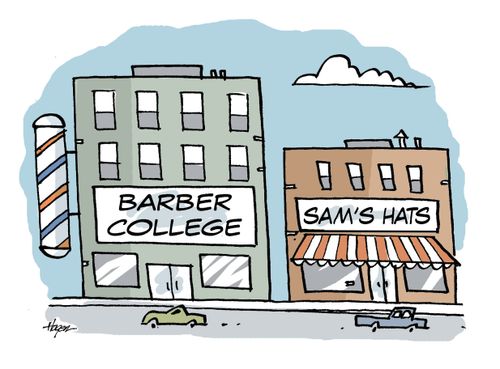 Barber College - Sam's Hats.