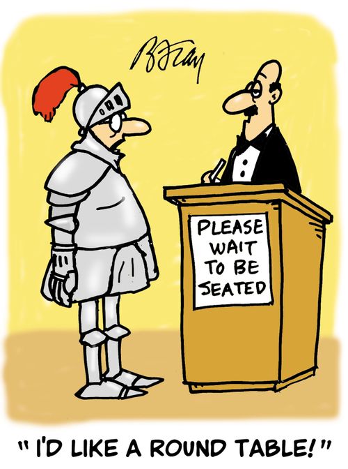 'I'd like a round table!'