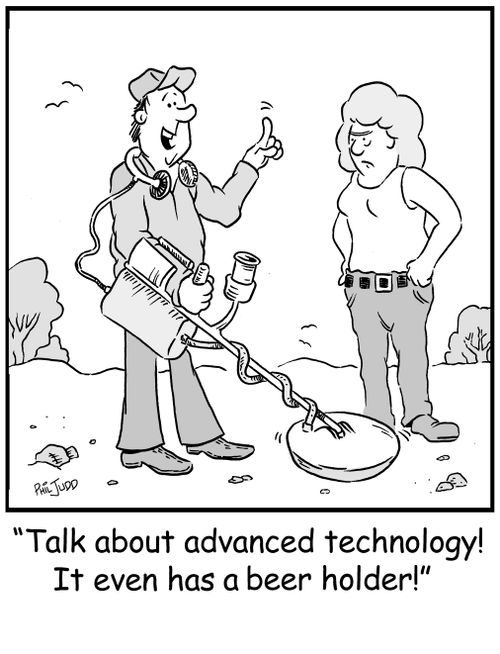 'Talk about advanced technology! It even has a beer holder!'
