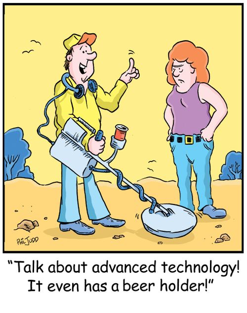 'Talk about advanced technology! It even has a beer holder!'