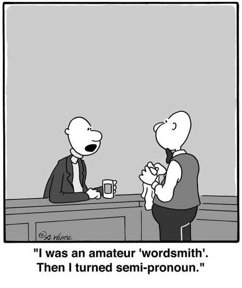 'I was an amateur 'wordsmith'. Then I turned semi-pronoun.'