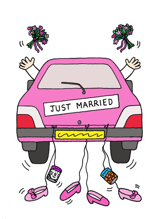 Two Brides - Just Married.
