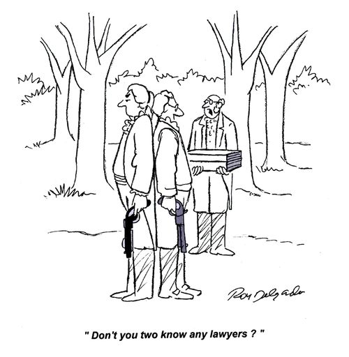 'Don't you two know any lawyers?'