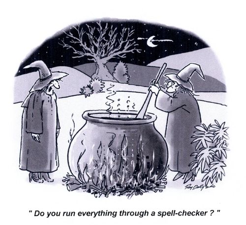 'Do you run everything through a spell-checker?'
