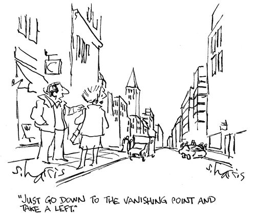 'Just go down to the vanishing point and take a left.'