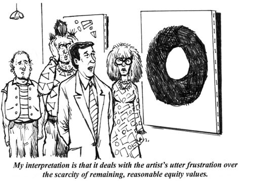 'My interpretation is that it deals with the artist's utter frustration over the scarcity of remaining, reasonable equity values.'