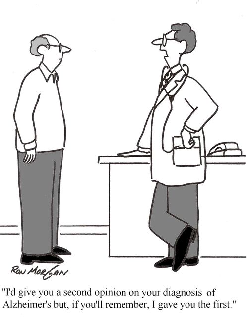 Man asks doctor for second opinion of Alzheimers.