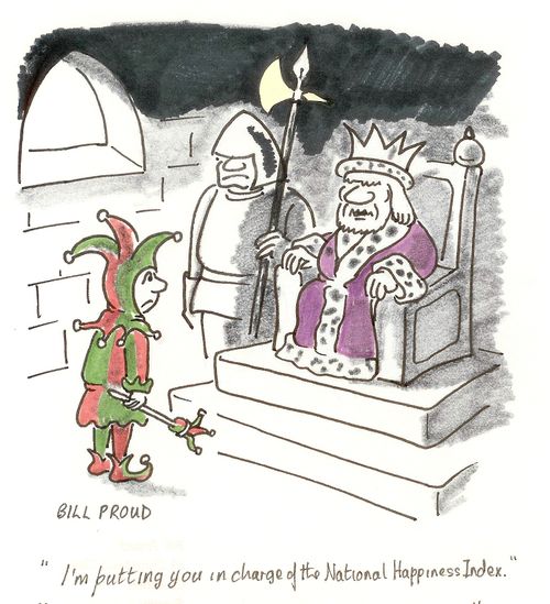 'I'm putting you in charge of the national happiness index.'