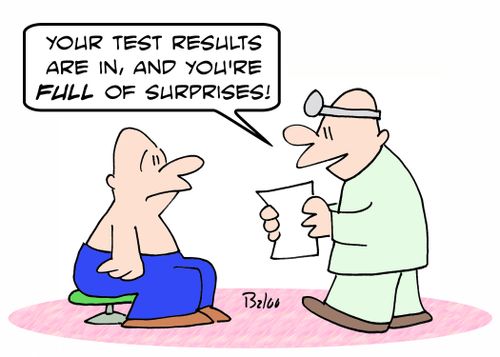 'Your test results are in, and you're FULL of surprises!'