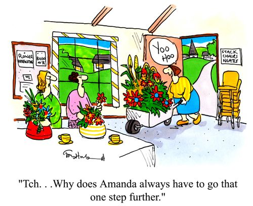 'Tch... why does Amanda always have to go that one step further?'