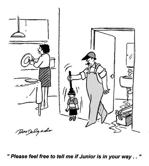 'Please feel free to tell me if Junior is in your way...'