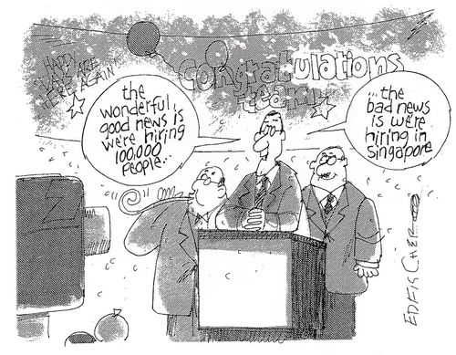 'The wonderful good news is we're hiring 100,000 people...'