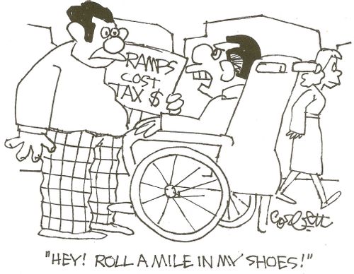 'Hey! Roll a mile in my shoes!'