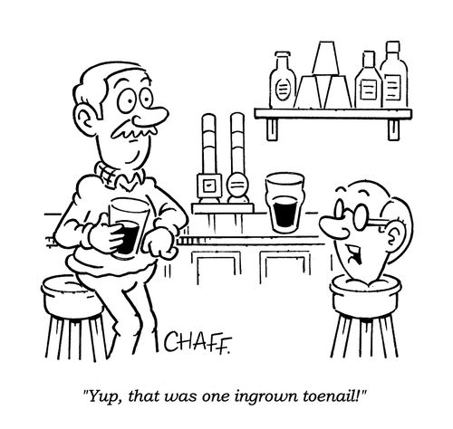 'Yup, that was one ingrown toenail!'