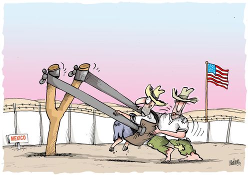 Illegal immigration...crossing the border.