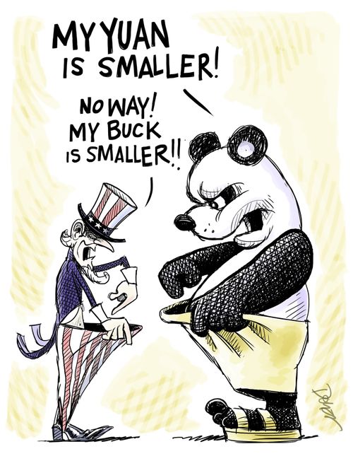 Currency devaluation.