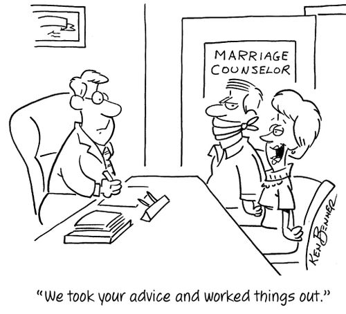 "We took your advice and worked things out."