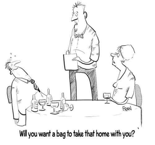 "Will you want a bag to take that home with you?"
