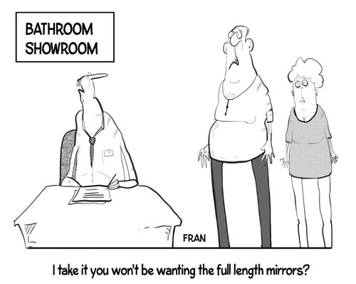 'I take it you won't be wanting full length mirrors?'