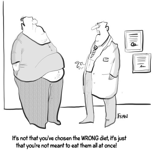 "It's not that you've chosen the wrong diet, it's just that you're not meant to eat them all at once!"