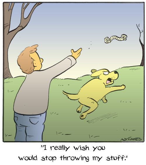 "I really wish you would stop throwing my stuff."