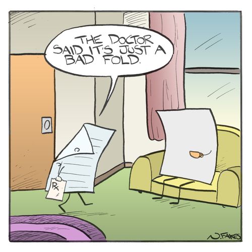 "The doctor said it's just a bad fold."