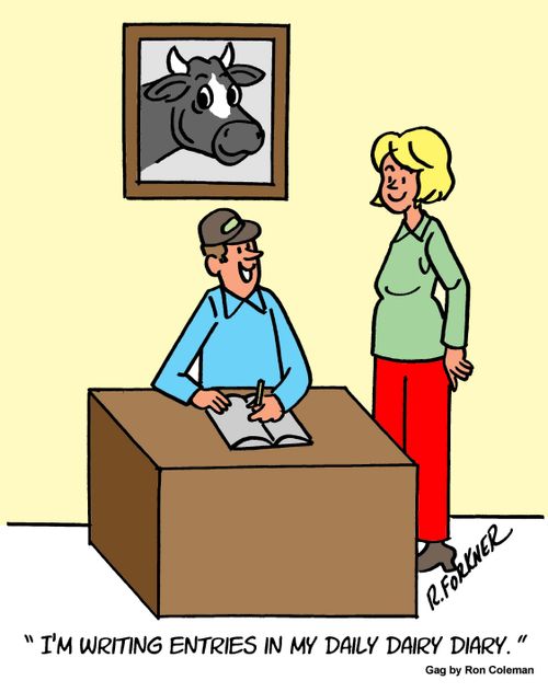 "I'm writing entries in my daily dairy diary."