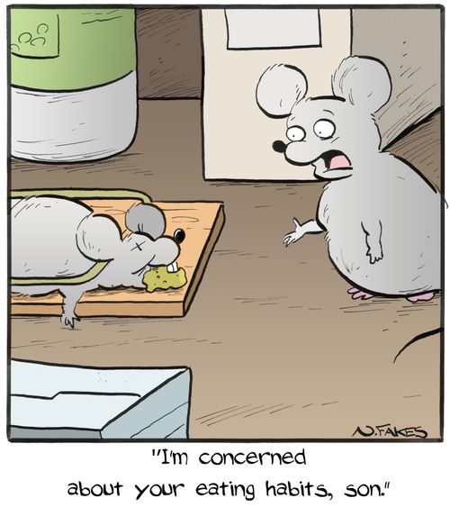 "I'm concerned about your eating habits, son."