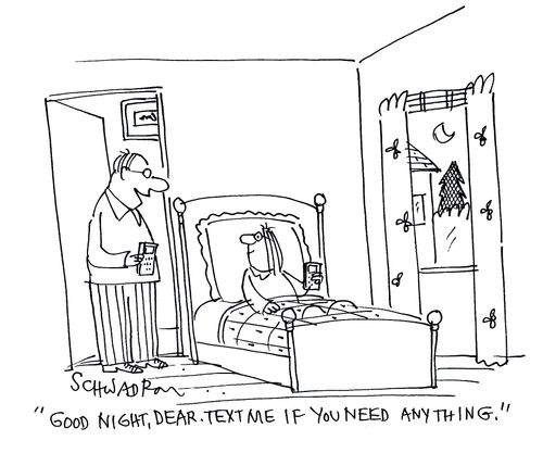 'Good night, Dear. Text me if you need anything.'