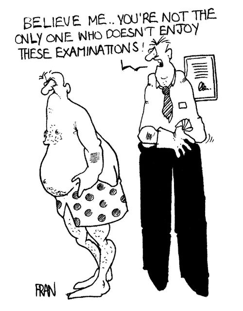 'Believe me...you're not the only one who doesn't enjoy these examinations'