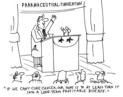 'If we can't cure cancer, our hope is to turn it into a long-term profitbale disease.'