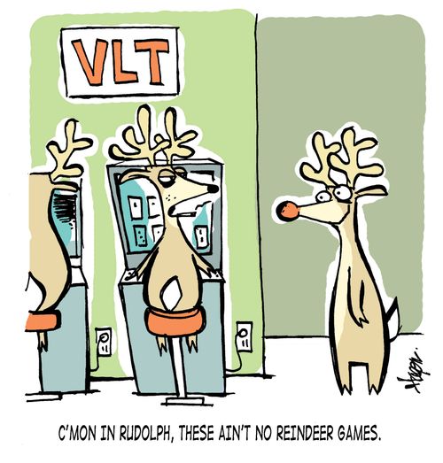 'C'mon in Rudolph, these ain't no reindeer games.'