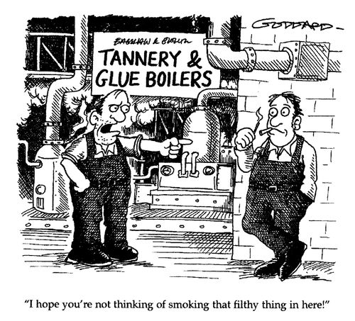 'I hope you're not thinking of smoking that filthy thing in here!'