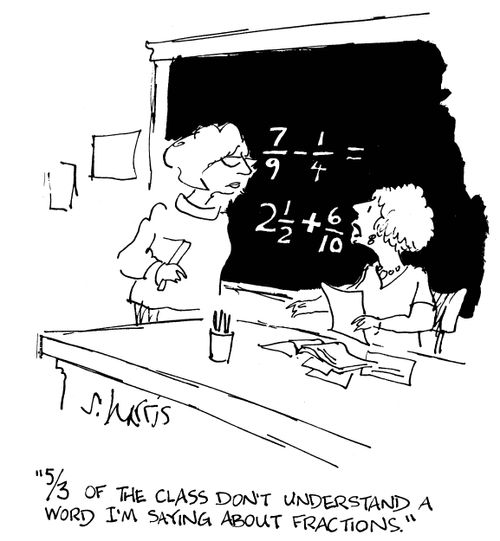 5/3rds of the class don't understand a word I'm saying about fractions.